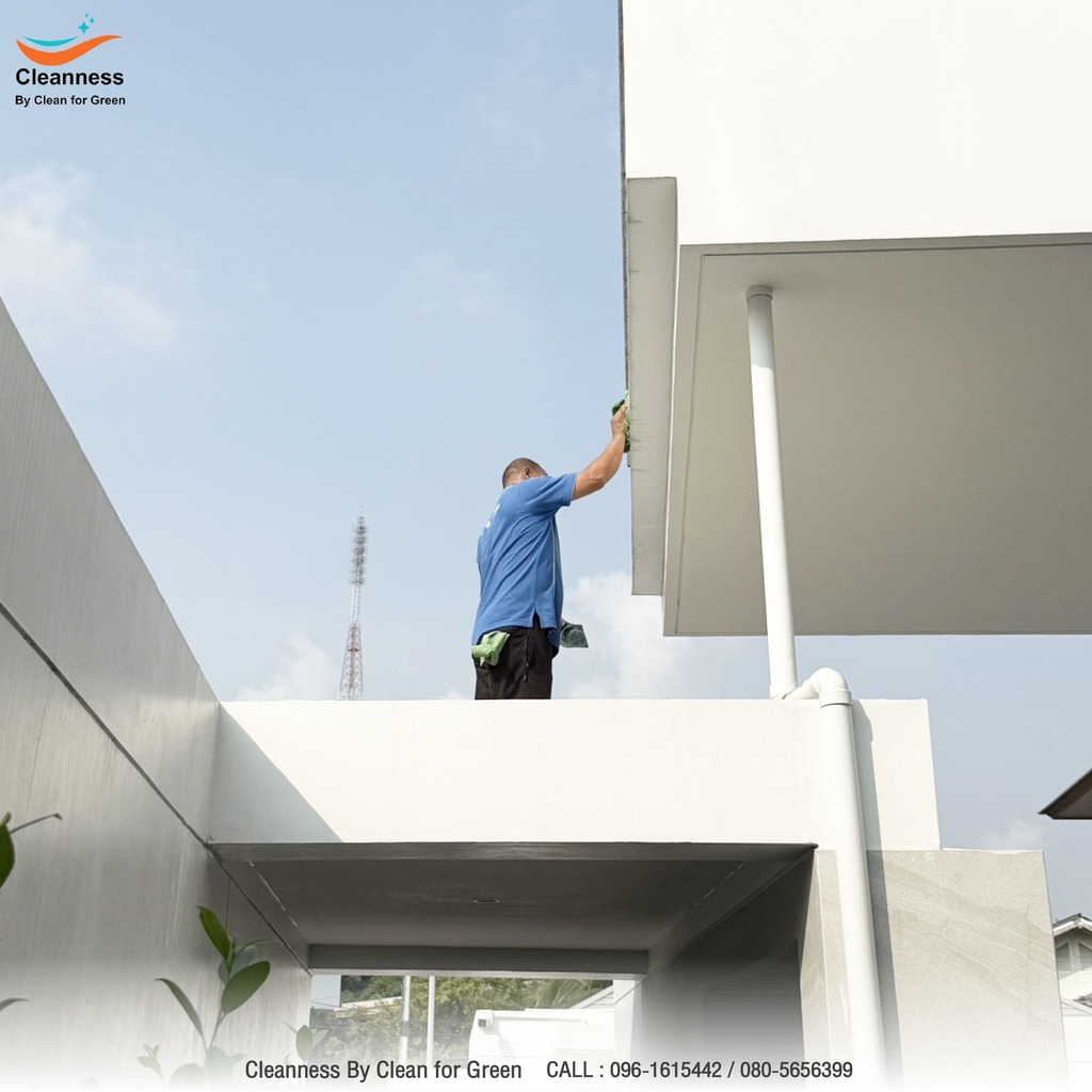 ทำความสะอาดผนังอาคาร 4