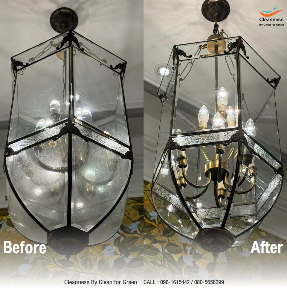 Cleaning chandelier 4