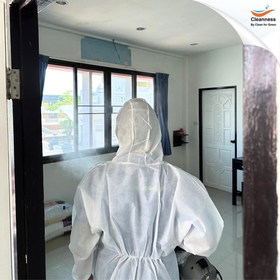 ตัวอย่างบริการกำจัดกลิ่นและพ่นฆ่าเชื้อในพื้นที่ใช้งาน