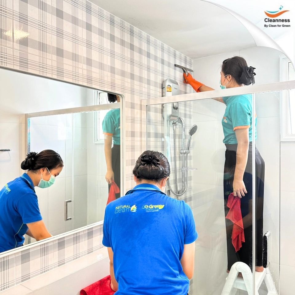 ตัวอย่างงานล้างห้องน้ำและขจัดคราบ