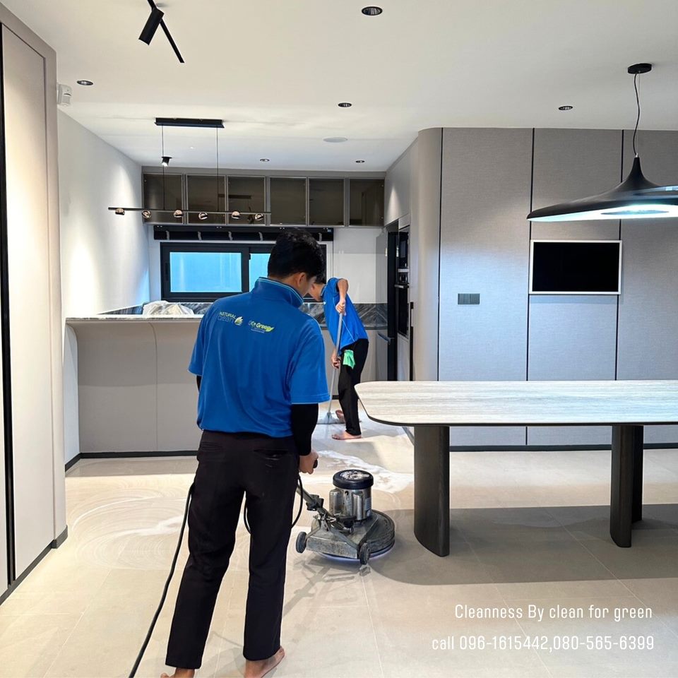 ตัวอย่างงานขัดพื้นภายในบ้าน